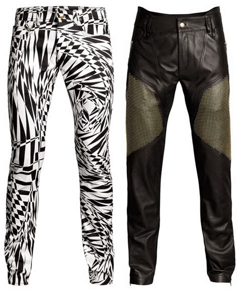 versace cotton pants|Versace leather pants men's.